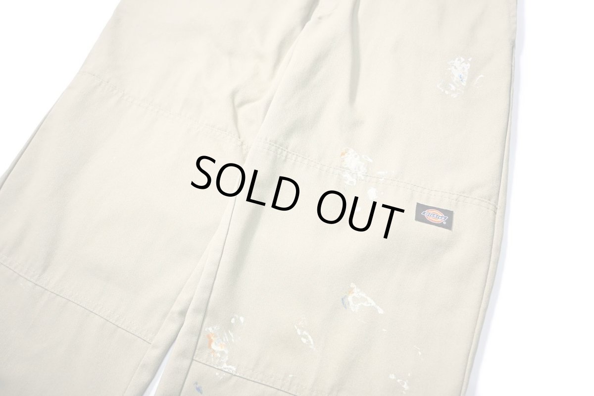 画像4: Used Dickies 85283 Double Knee Painted Work Pants Khaki (4)