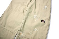 画像4: Used Dickies 85283 Double Knee Painted Work Pants Khaki (4)