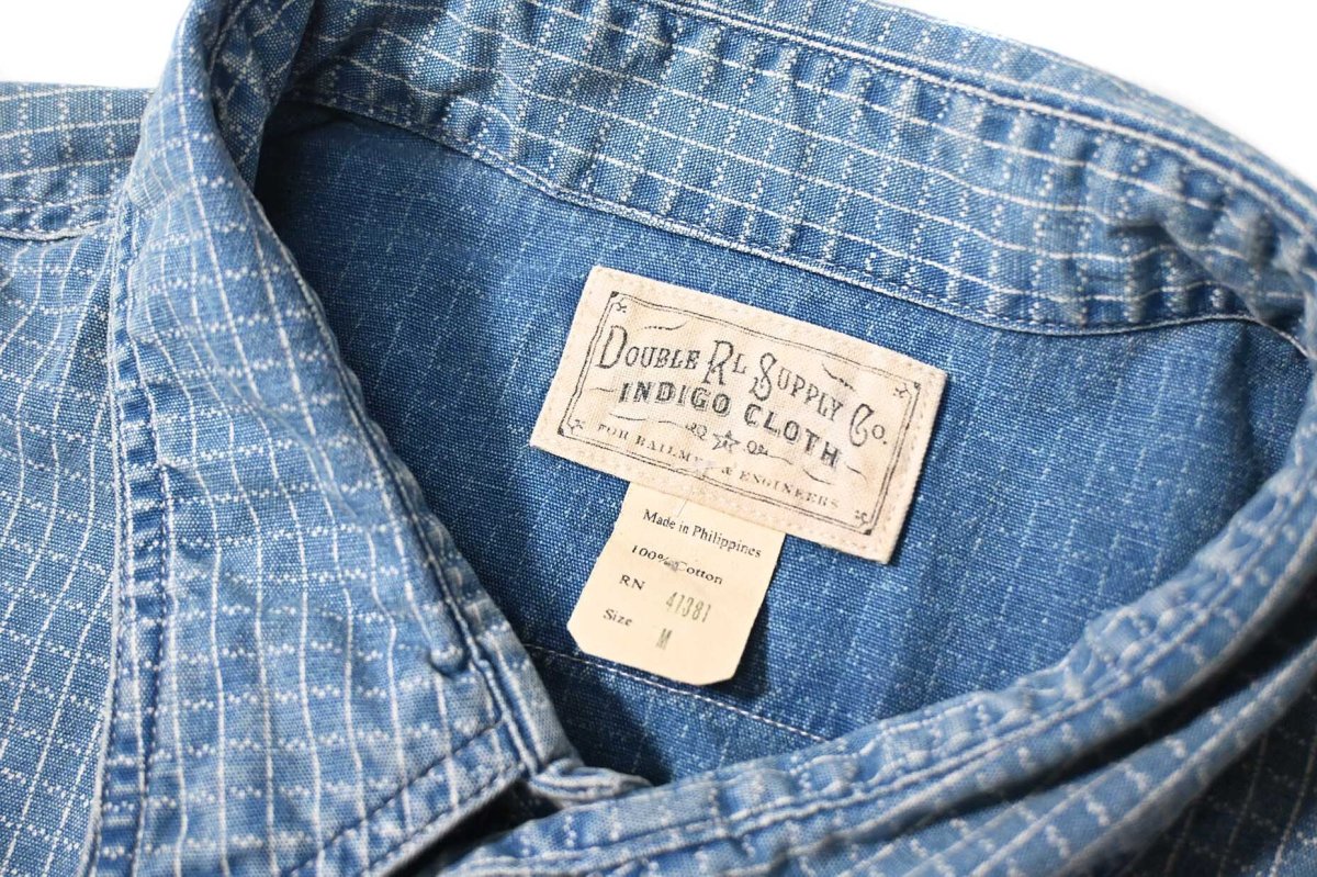 画像4: Used RRL Ralph Lauren Indigo Shirt (4)