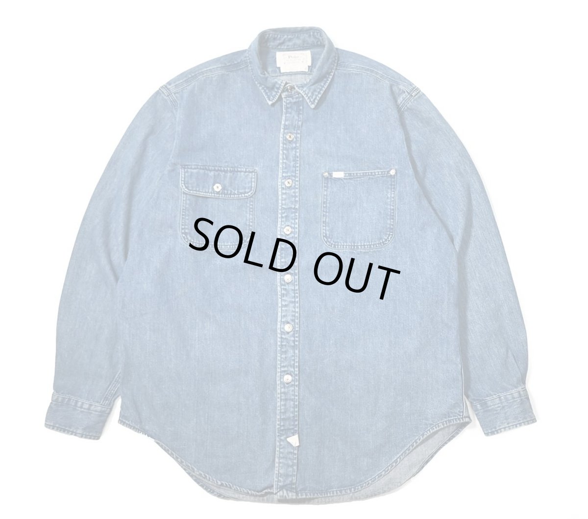 画像1: 90-00s Used Polo Ralph Lauren Denim Shirt (1)