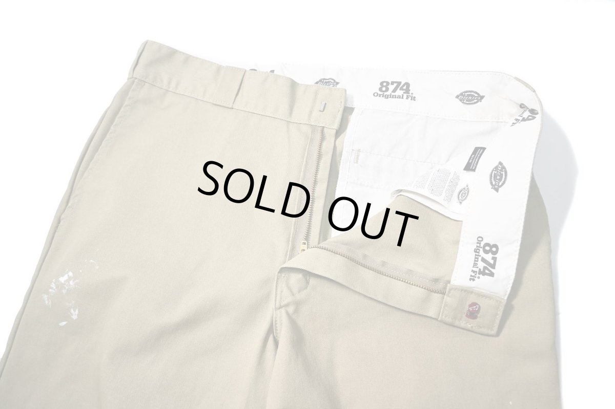 画像7: Used Dickies 874 Painted Work Pants Khaki (7)