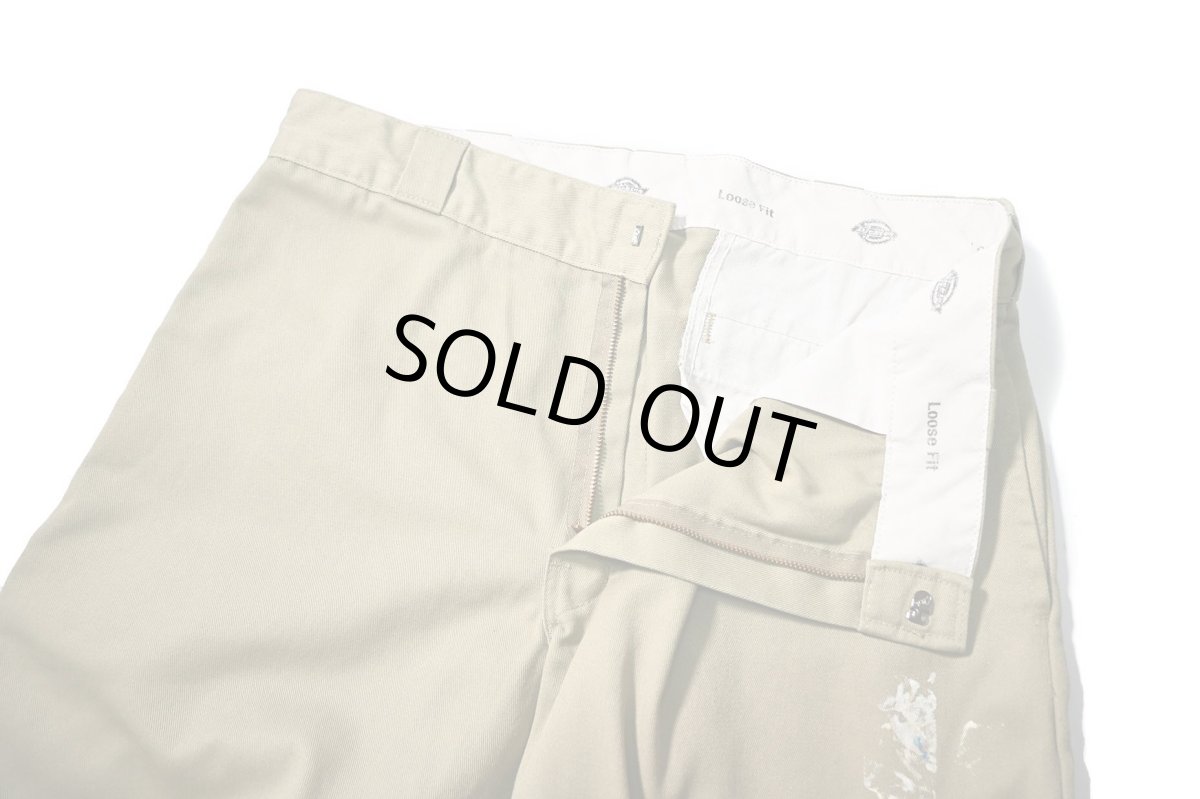 画像7: Used Dickies 85283 Double Knee Painted Work Pants Khaki (7)
