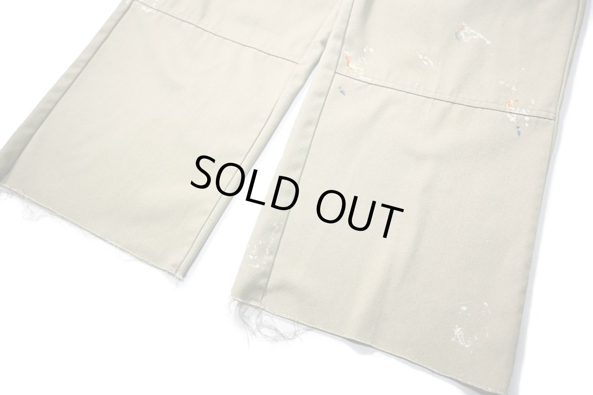 画像3: Used Dickies 85283 Double Knee Painted Work Pants Khaki (3)