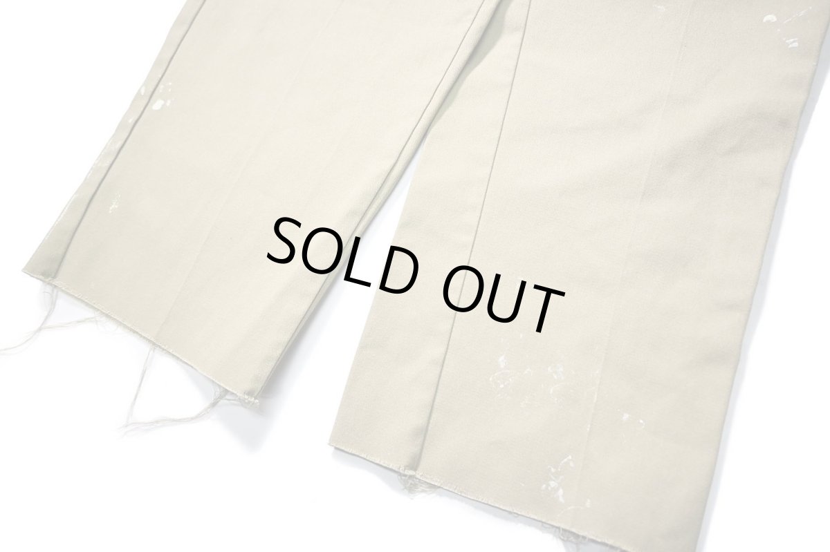 画像3: Used Dickies 874 Painted Work Pants Khaki (3)