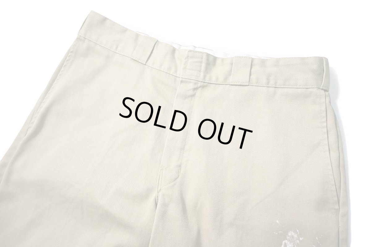 画像2: Used Dickies 874 Painted Work Pants Khaki (2)