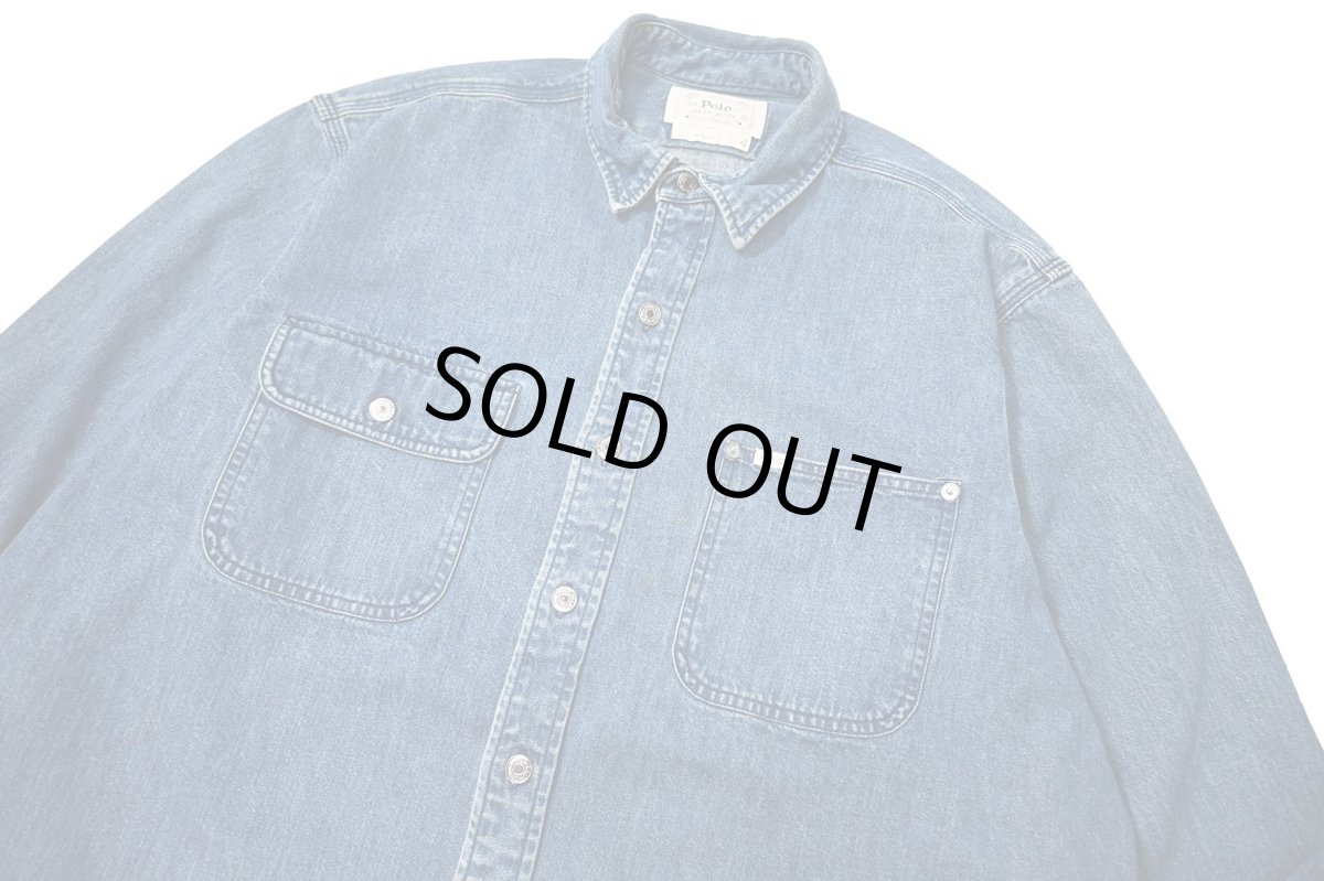 画像2: 90-00s Used Polo Ralph Lauren Denim Shirt (2)
