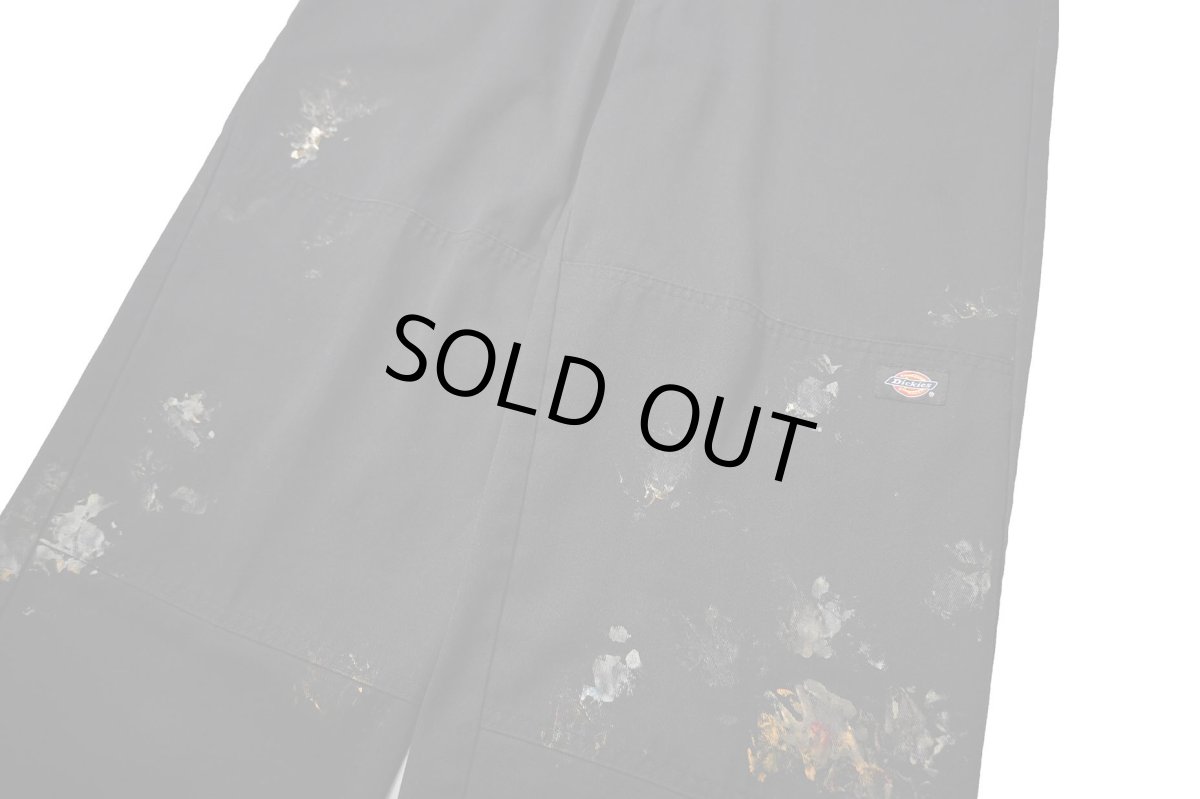 画像4: Used Dickies 85283 Double Knee Painted Work Pants Black (4)