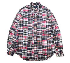 画像1: 90-00s Used Ralph Lauren Patchwork B/D Shirt "Classic Fit" (1)