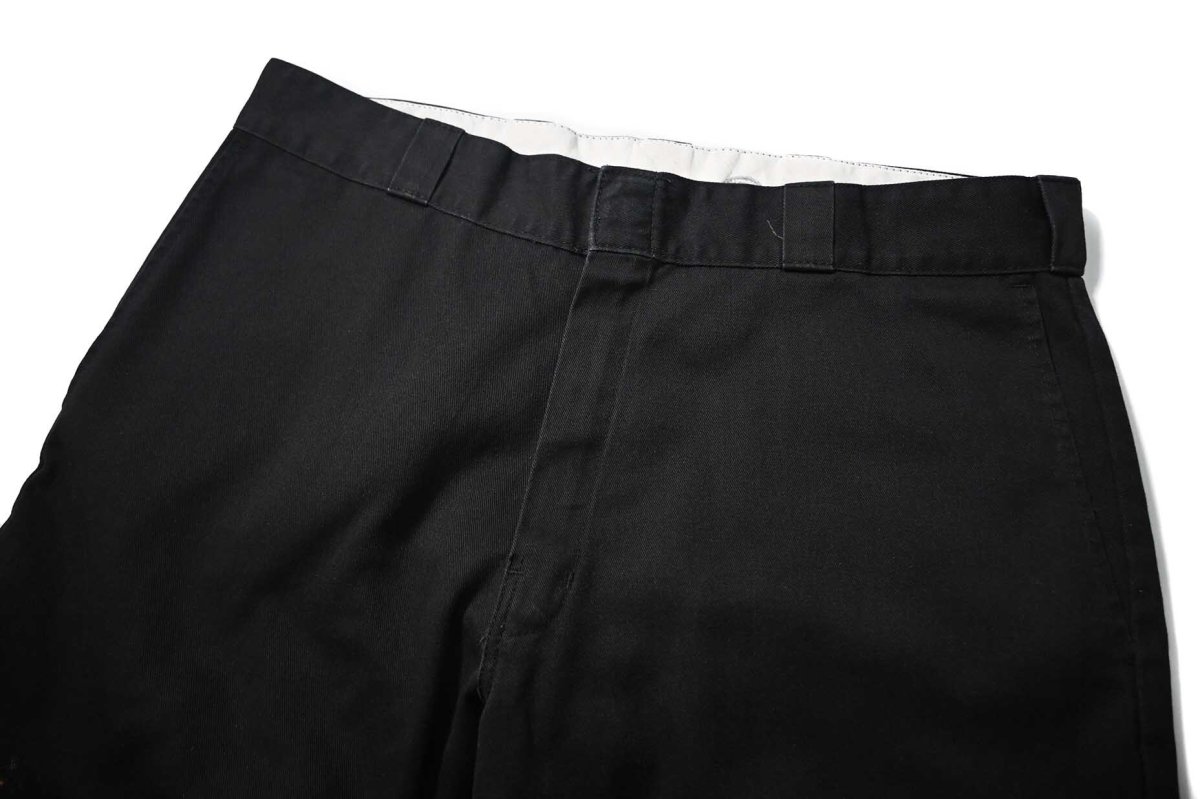 画像2: Used Dickies 85283 Double Knee Painted Work Pants Black (2)