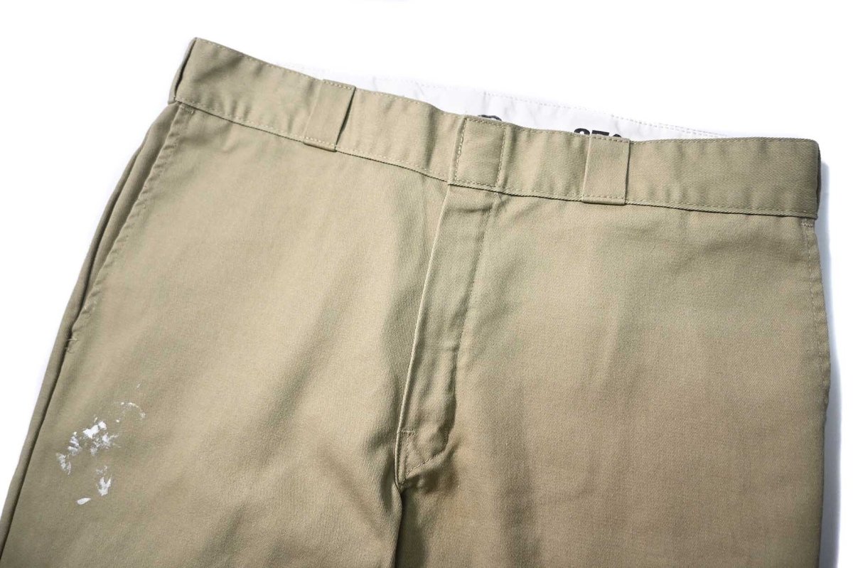 画像2: Used Dickies 874 Painted Work Pants Khaki (2)