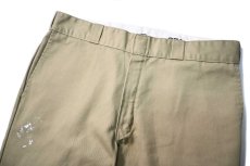 画像2: Used Dickies 874 Painted Work Pants Khaki (2)