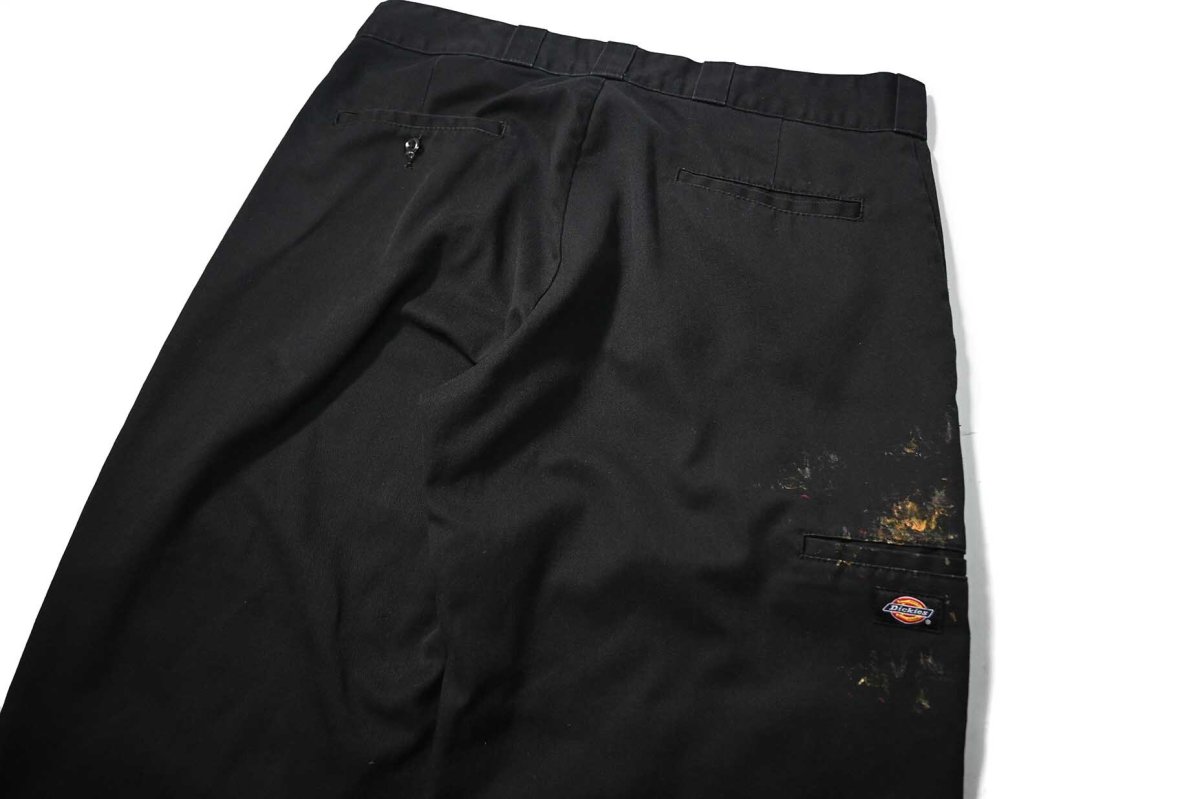 画像5: Used Dickies 85283 Double Knee Painted Work Pants Black (5)