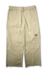 画像1: Used Dickies 85283 Double Knee Painted Work Pants Khaki (1)