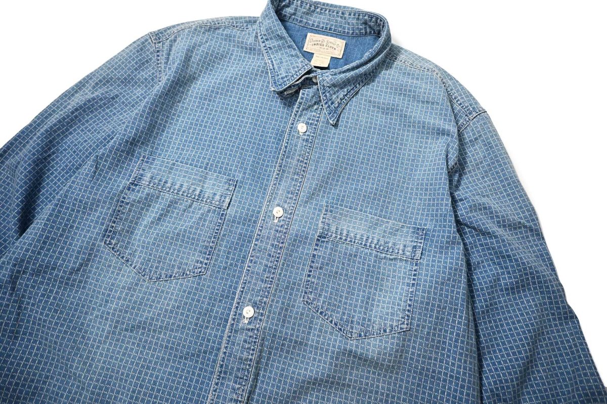 画像2: Used RRL Ralph Lauren Indigo Shirt (2)