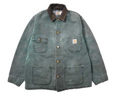 画像1: 80s Used Carhartt Blanket Lined Michigan Chore Coat made in USA (1)