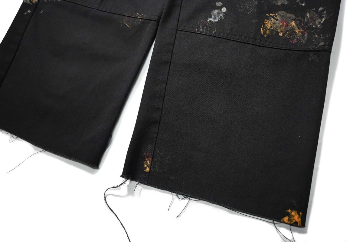画像3: Used Dickies 85283 Double Knee Painted Work Pants Black (3)
