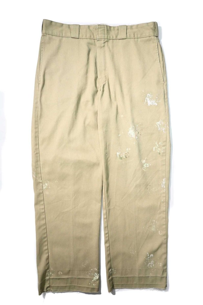 画像1: Used Dickies 874 Painted Work Pants Khaki (1)