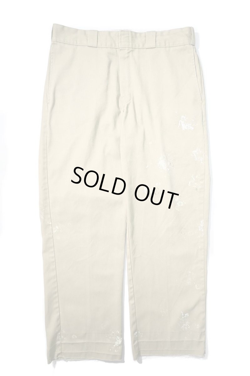 画像1: Used Dickies 874 Painted Work Pants Khaki (1)
