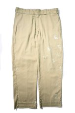 画像1: Used Dickies 874 Painted Work Pants Khaki (1)