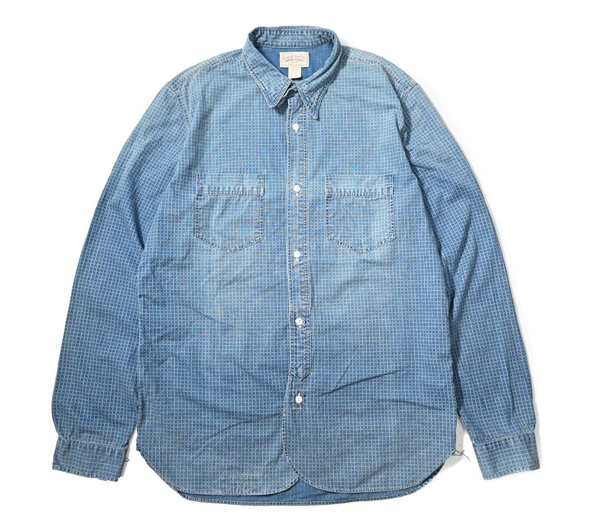 画像1: Used RRL Ralph Lauren Indigo Shirt (1)