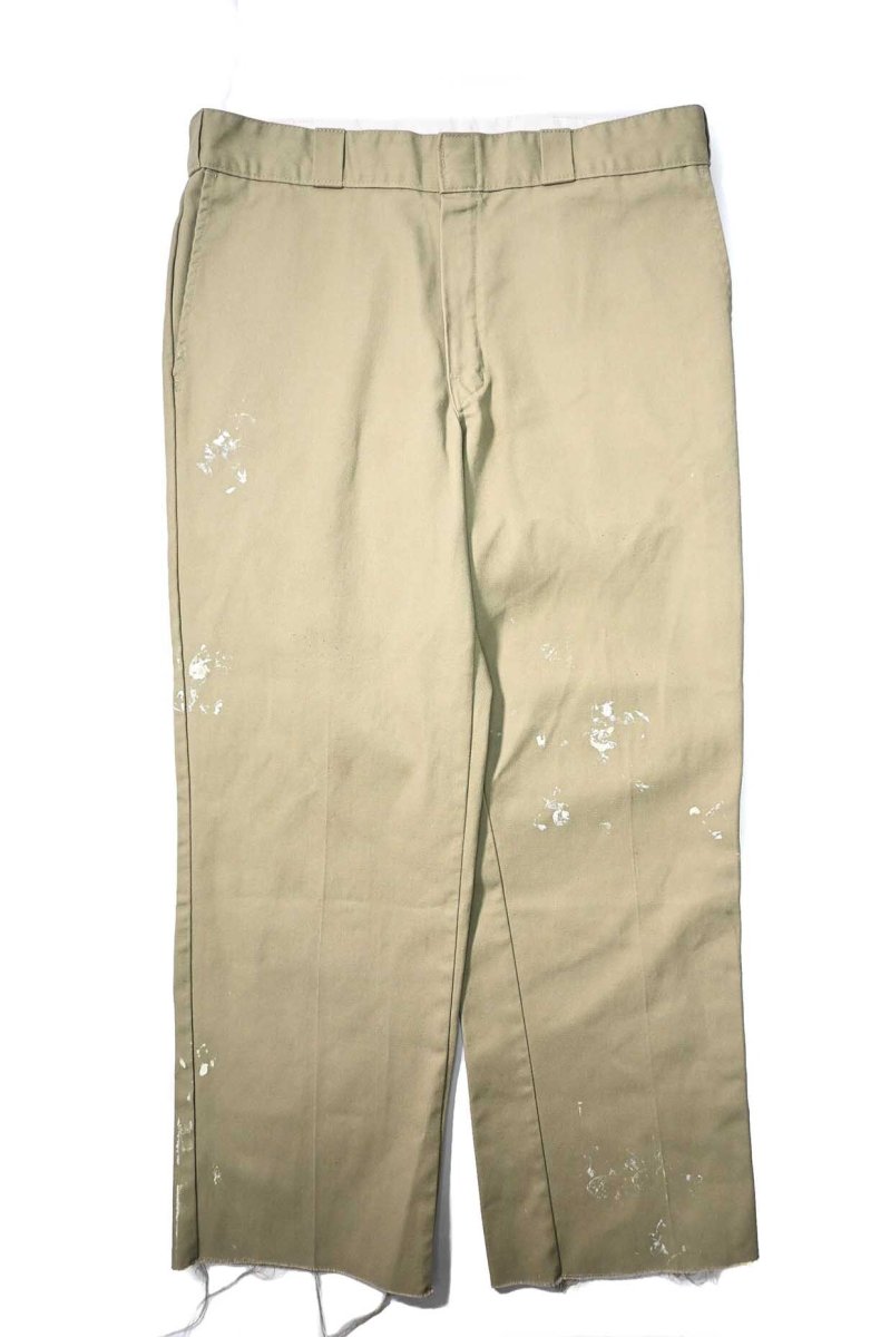 画像1: Used Dickies 874 Painted Work Pants Khaki (1)