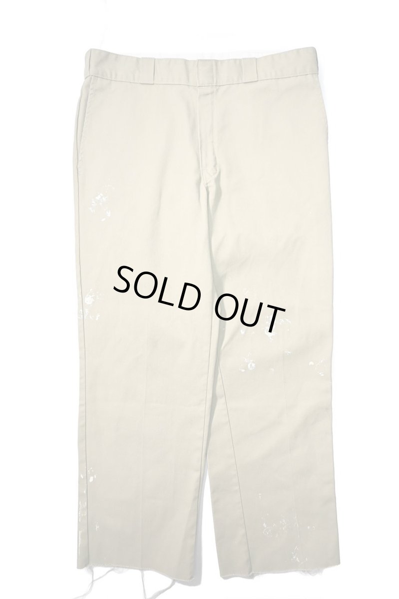 画像1: Used Dickies 874 Painted Work Pants Khaki (1)