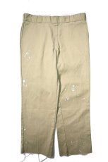画像1: Used Dickies 874 Painted Work Pants Khaki (1)