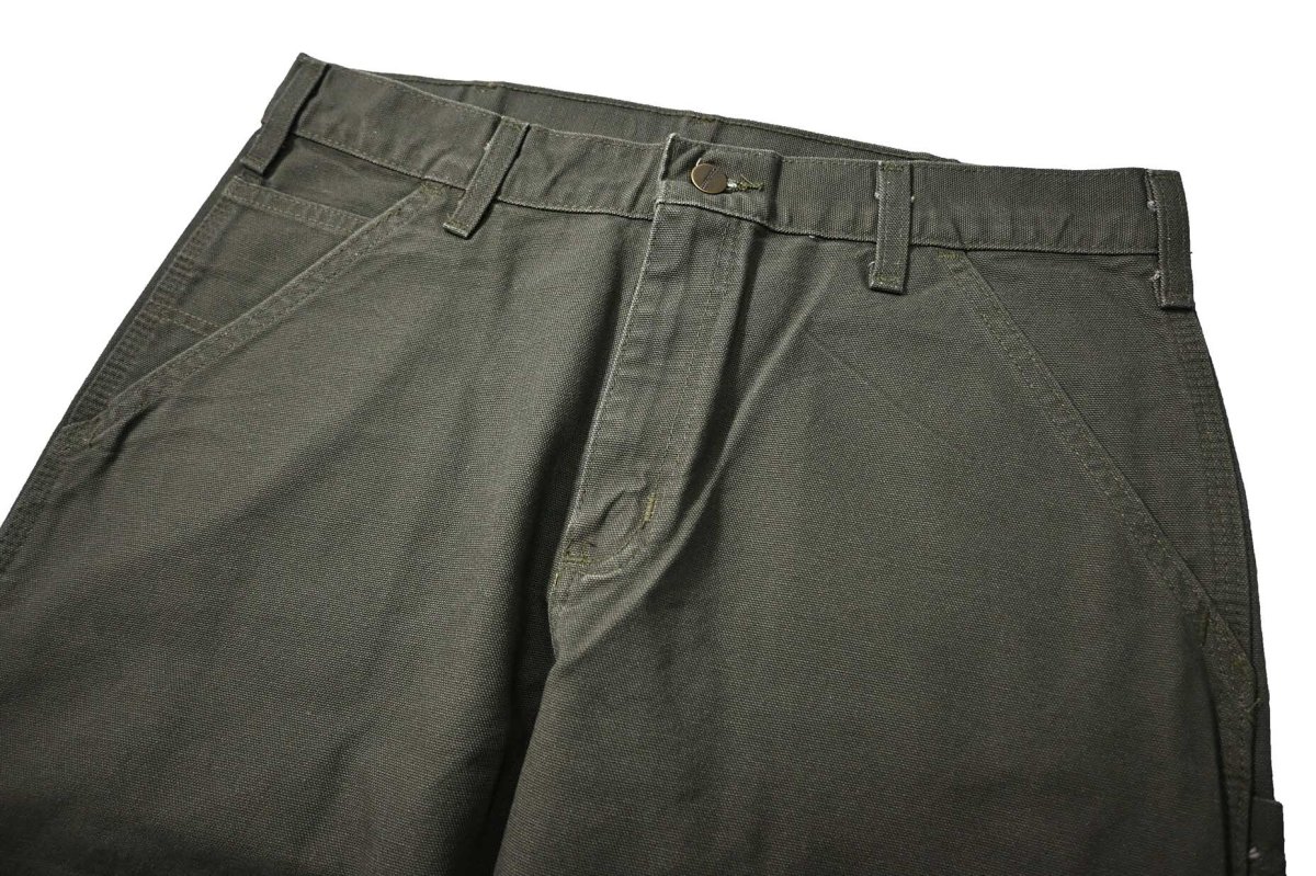 画像3: 06' Deadstock Carhartt Duck Carpenter Pants Moss カーハート (3)