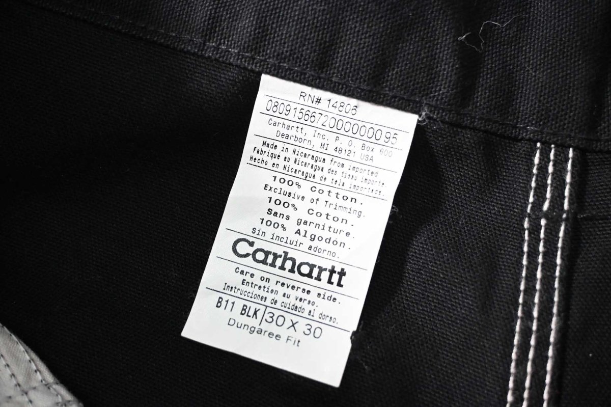 画像7: 09' Deadstock Carhartt Duck Carpenter Pants Black カーハート (7)