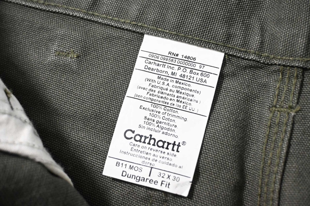 画像7: 06' Deadstock Carhartt Duck Carpenter Pants Moss カーハート (7)