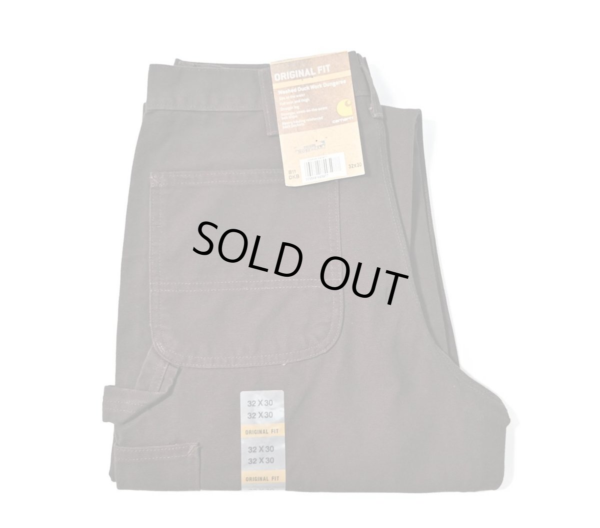 画像1: 16' Deadstock Carhartt Duck Carpenter Pants Dark Brown カーハート (1)