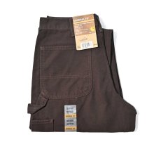 画像1: 16' Deadstock Carhartt Duck Carpenter Pants Dark Brown カーハート (1)