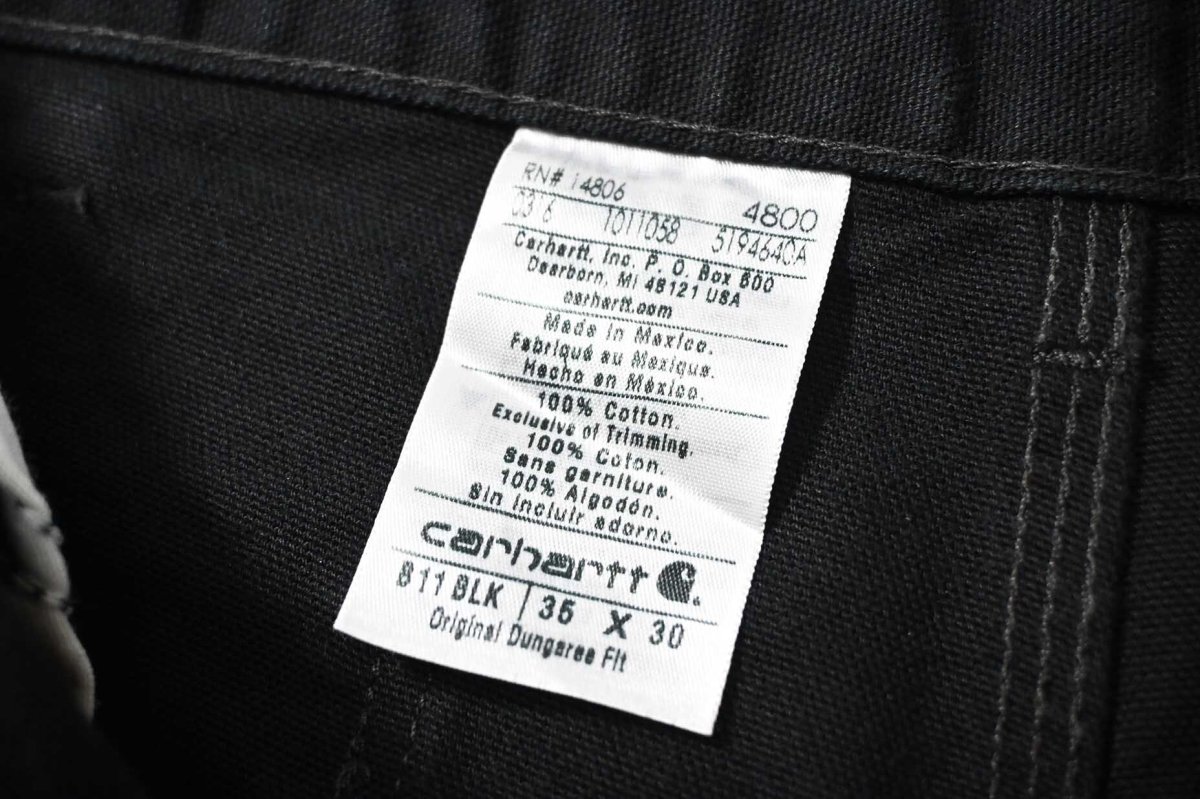画像7: 16' Deadstock Carhartt Duck Carpenter Pants Black カーハート (7)