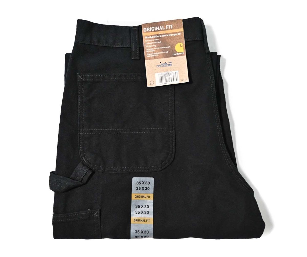 画像1: 16' Deadstock Carhartt Duck Carpenter Pants Black カーハート (1)