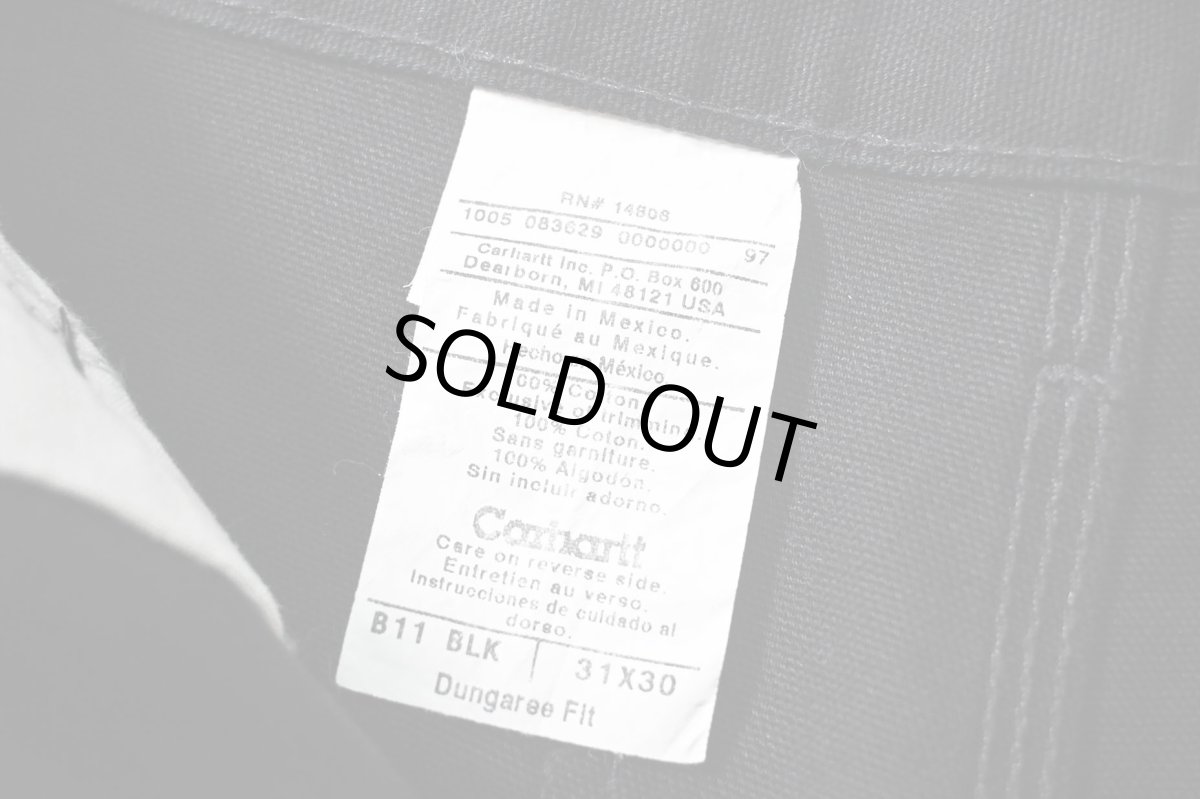 画像7: 05' Deadstock Carhartt Duck Carpenter Pants Black カーハート (7)