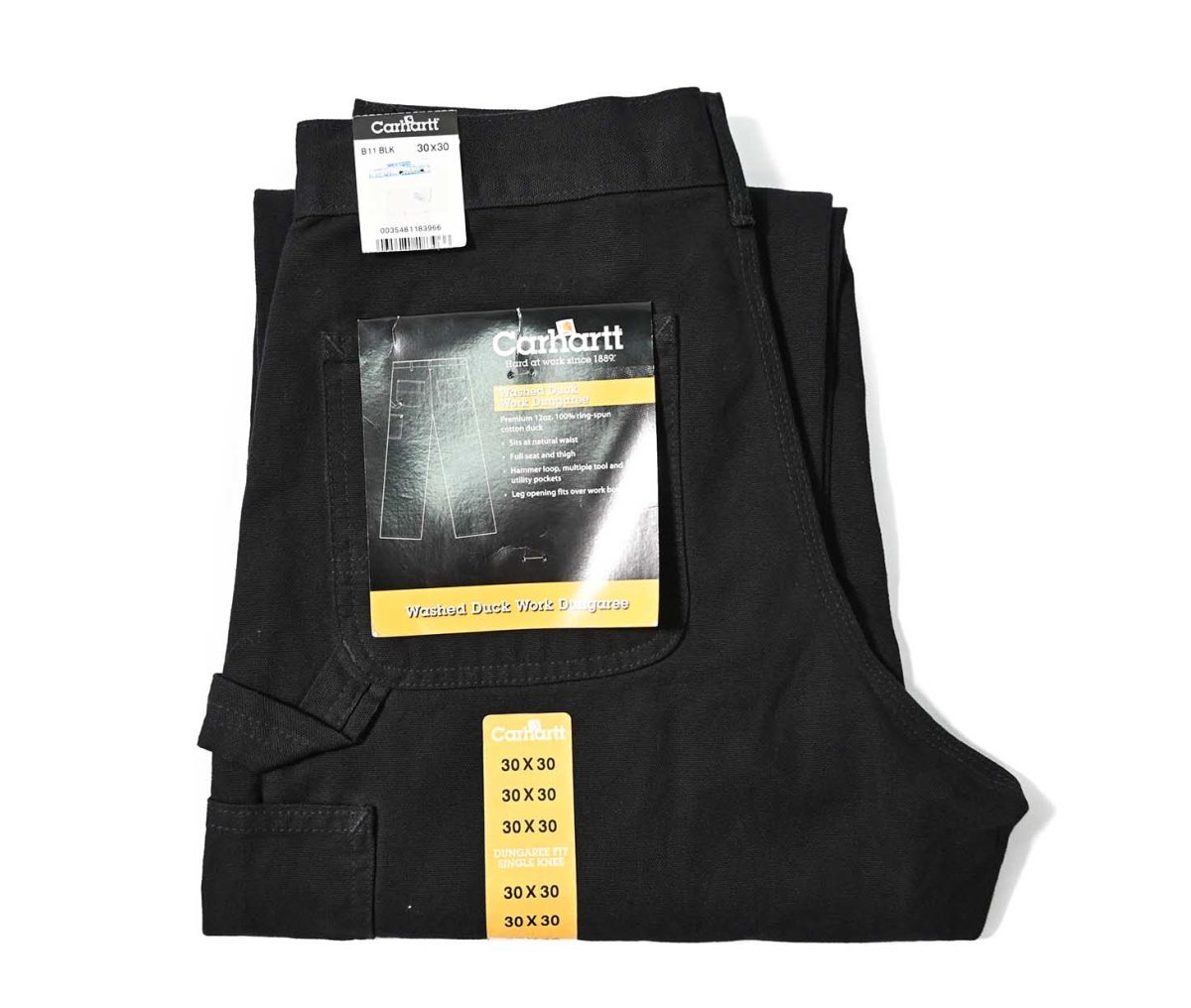 画像1: 09' Deadstock Carhartt Duck Carpenter Pants Black カーハート (1)