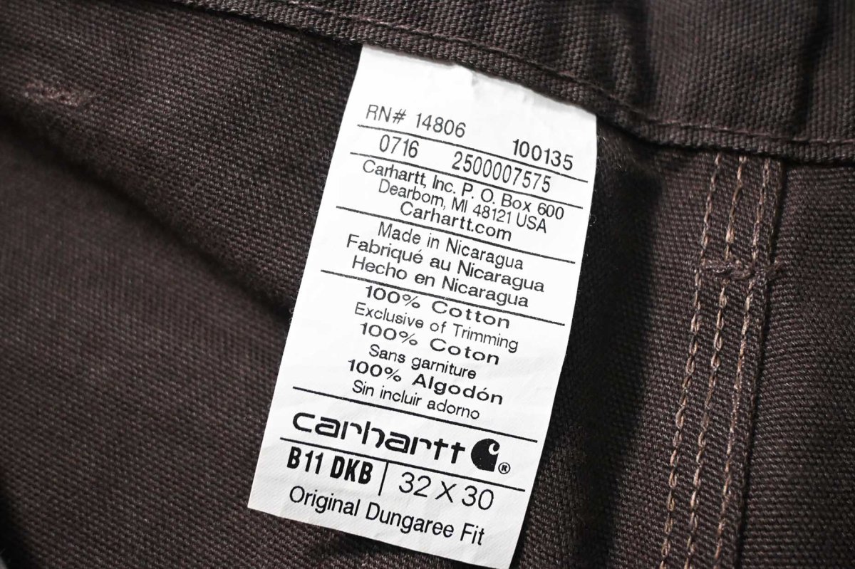 画像7: 16' Deadstock Carhartt Duck Carpenter Pants Dark Brown カーハート (7)