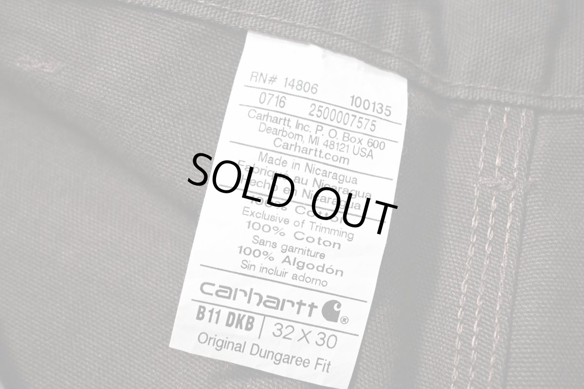 画像7: 16' Deadstock Carhartt Duck Carpenter Pants Dark Brown カーハート (7)