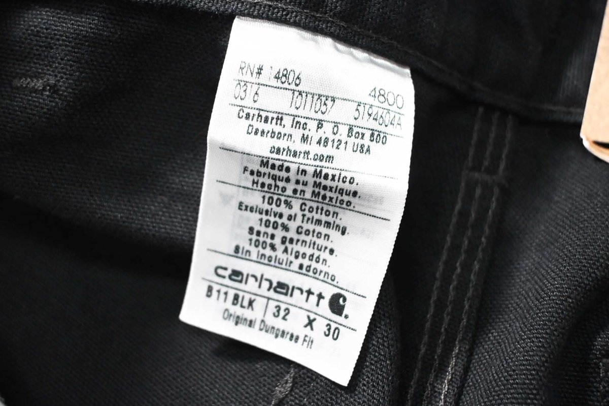 画像7: 16' Deadstock Carhartt Duck Carpenter Pants Black カーハート (7)