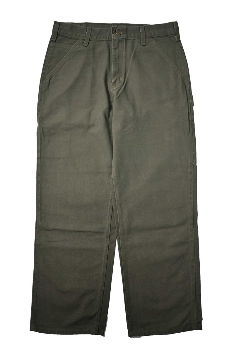 画像2: 06' Deadstock Carhartt Duck Carpenter Pants Moss カーハート (2)