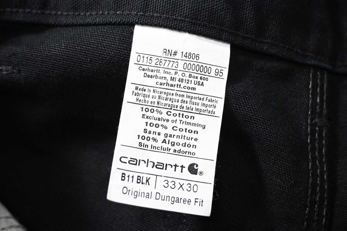 画像7: 15' Deadstock Carhartt Duck Carpenter Pants Black カーハート (7)