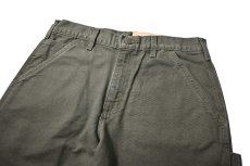 画像3: 17' Deadstock Carhartt Duck Carpenter Pants Moss カーハート (3)