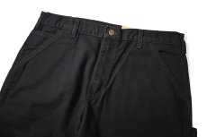 画像3: 16' Deadstock Carhartt Duck Carpenter Pants Black カーハート (3)