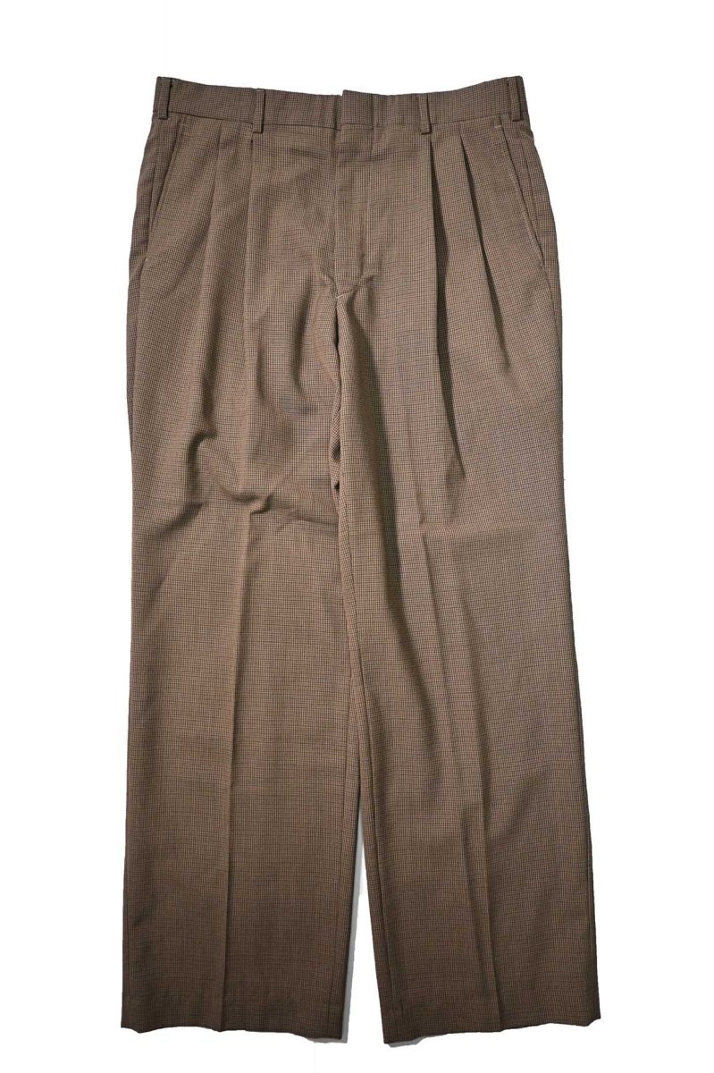 画像1: Used Towncraft Pleated Polyester/Wool Slacks made in USA (1)