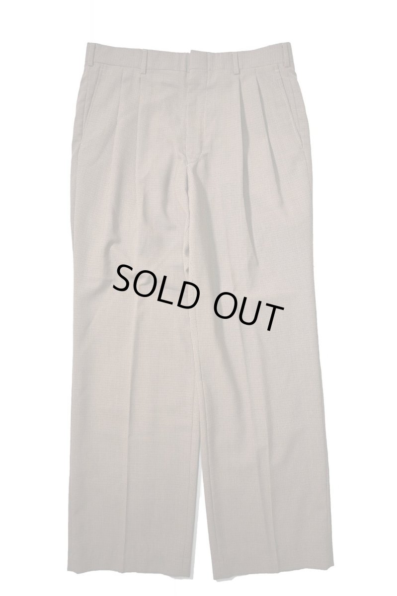 画像1: Used Towncraft Pleated Polyester/Wool Slacks made in USA (1)
