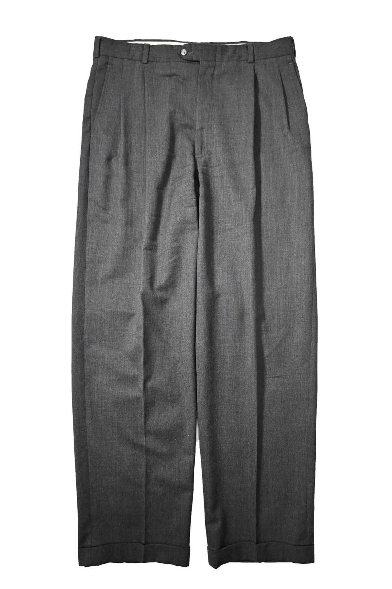 画像1: Used The Kensington Collection Pleated Wool Slacks made in USA (1)