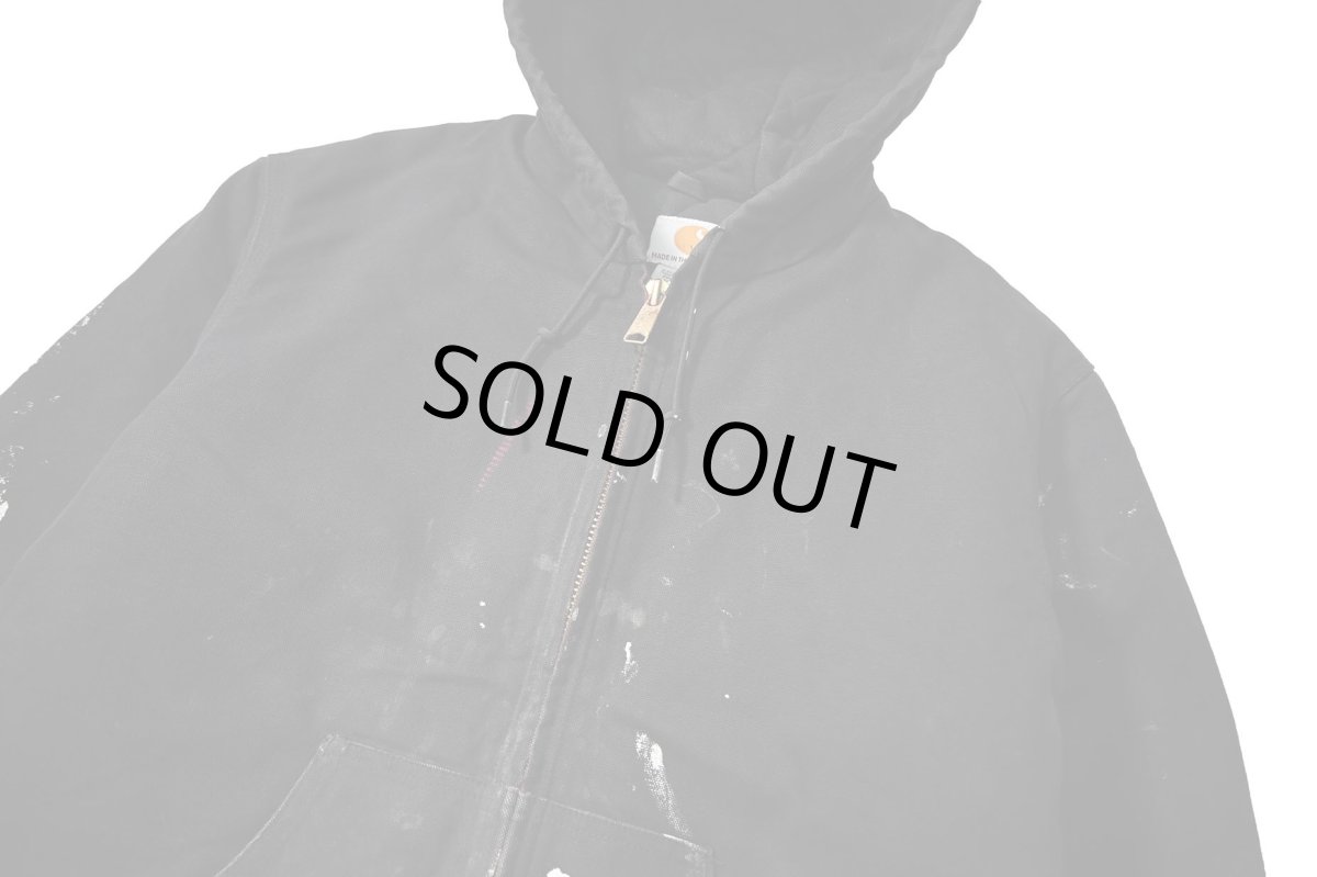 画像2: 20' Used Carhartt Quilted Flannel Lined Active Jacket Black made in USA (2)