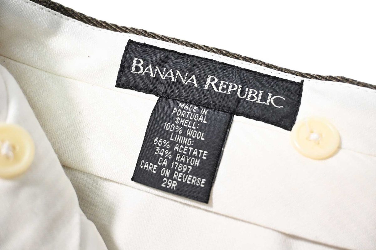 画像6: Used Banana Republic Pleated Wool Slacks (6)