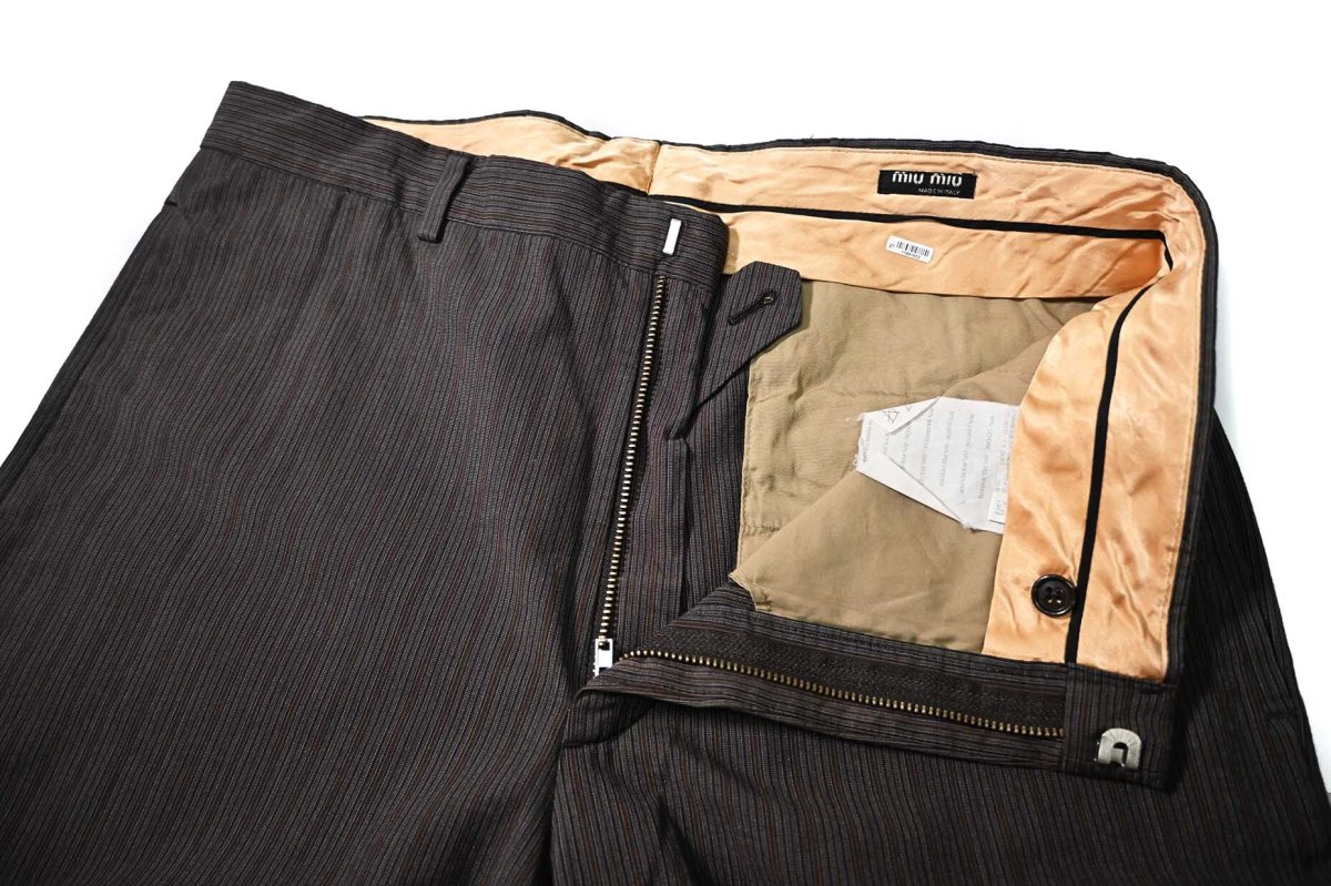 画像5: Used Miu Miu Pleated Cotton/Polyester Slacks made in Italy (5)
