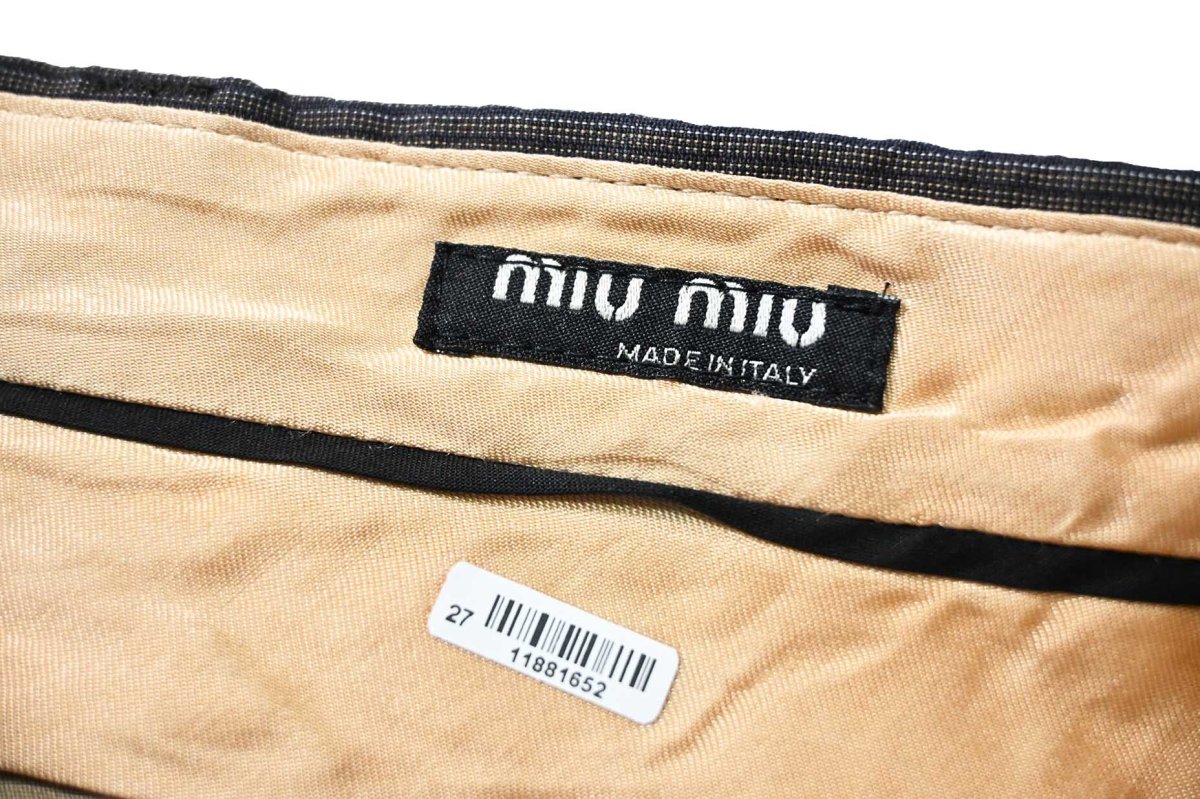 画像6: Used Miu Miu Pleated Cotton/Polyester Slacks made in Italy (6)